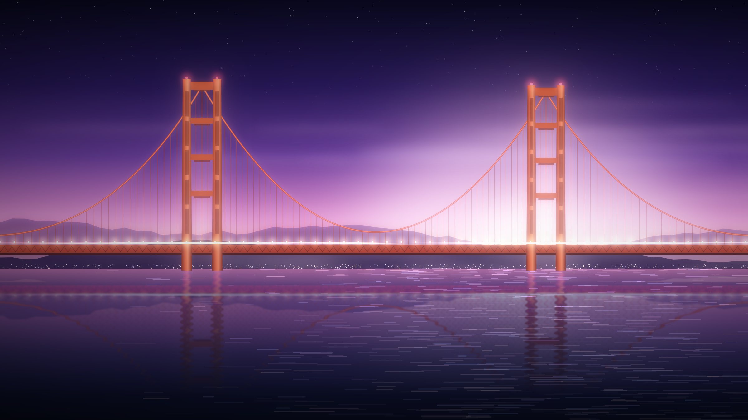Golden Gate Bridge at twilight, San Francisco Bay Area, home of Marln Corp